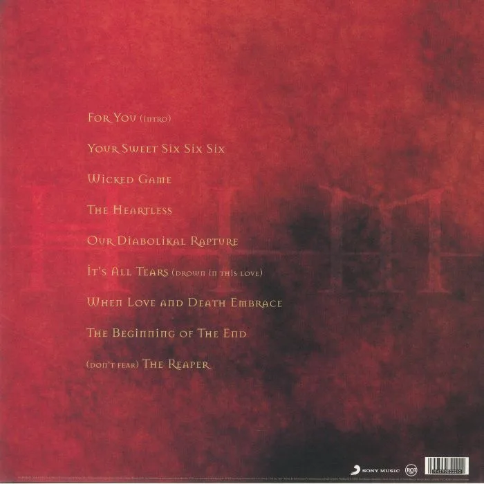Back cover — HIM — Greatest Love Songs Vol 666 (reissue)
