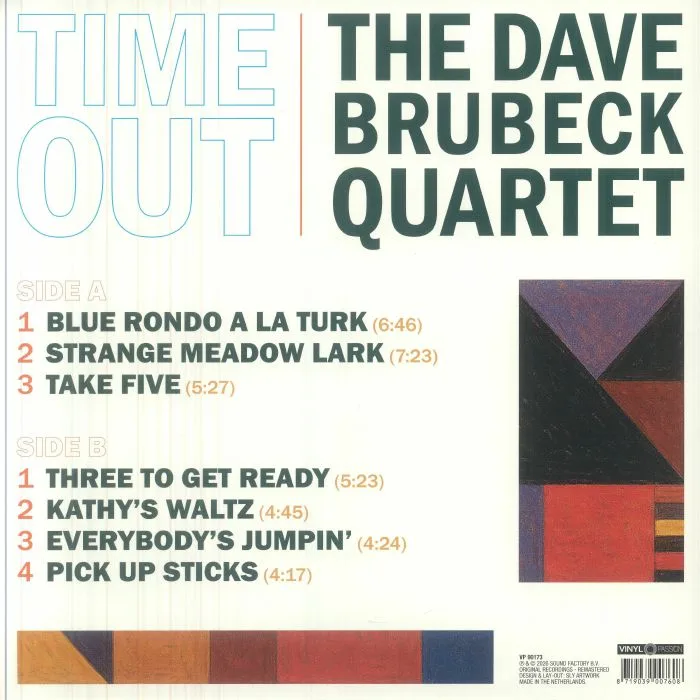 Обратная сторона обложки — The DAVE BRUBECK QUARTET — Time Out