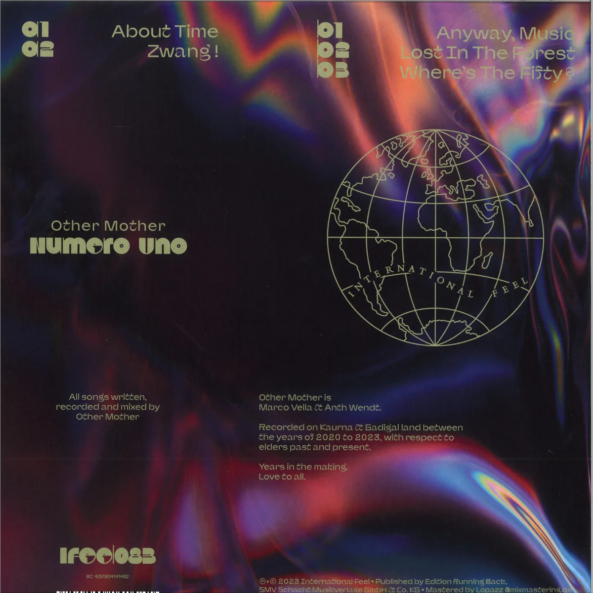 Back cover — Other Mother — Numero Uno