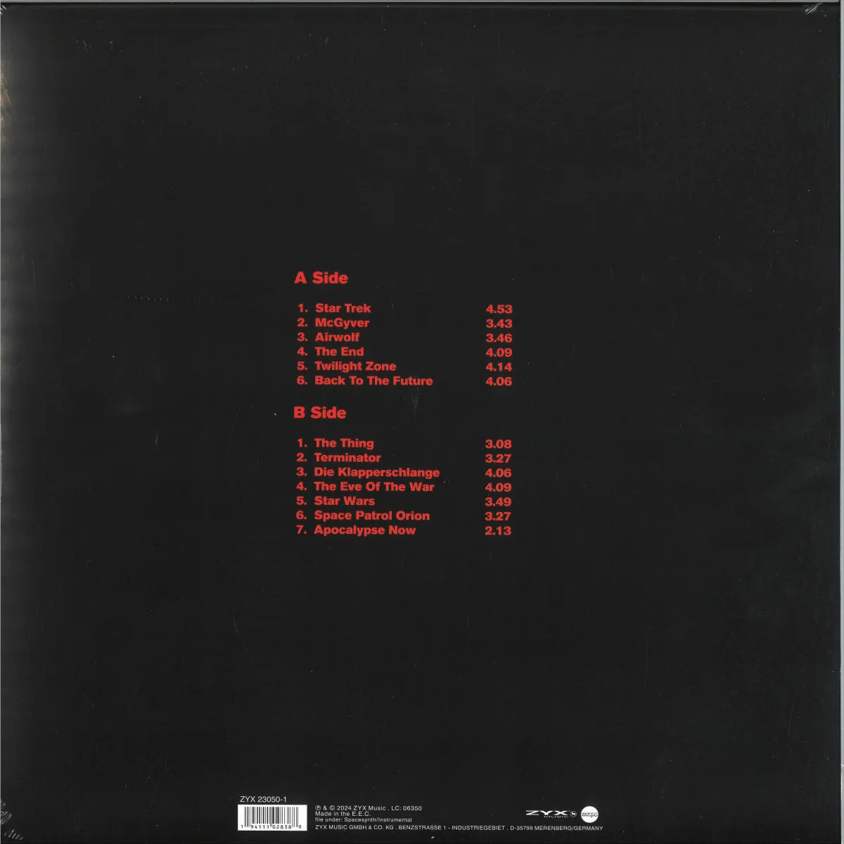 Back cover — Koto — ...Plays Science-Fiction Movie Themesc LP
