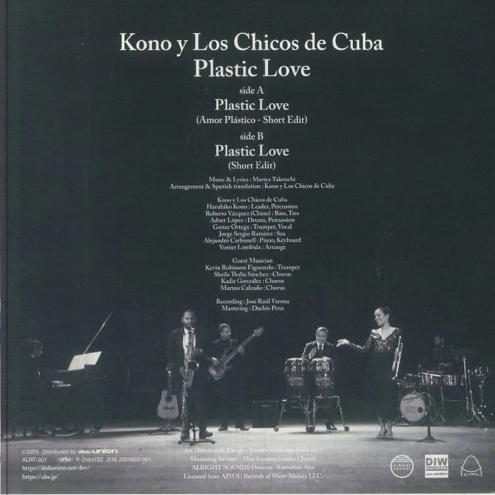 Обратная сторона обложки — KONO Y LOS CHICOS DE CUBA — Plastic Love