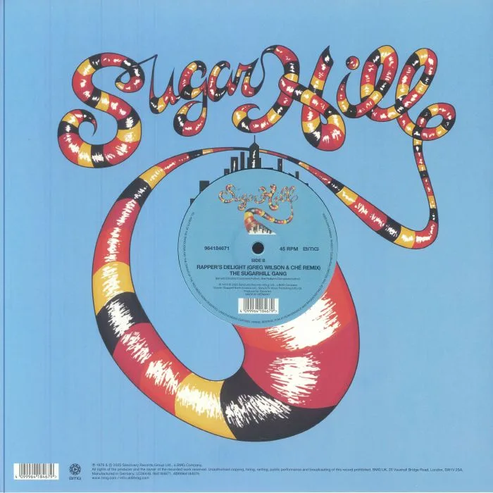 Back cover — The SUGARHILL GANG — Rapper's Delight (original & Greg Wilson / Che remix)