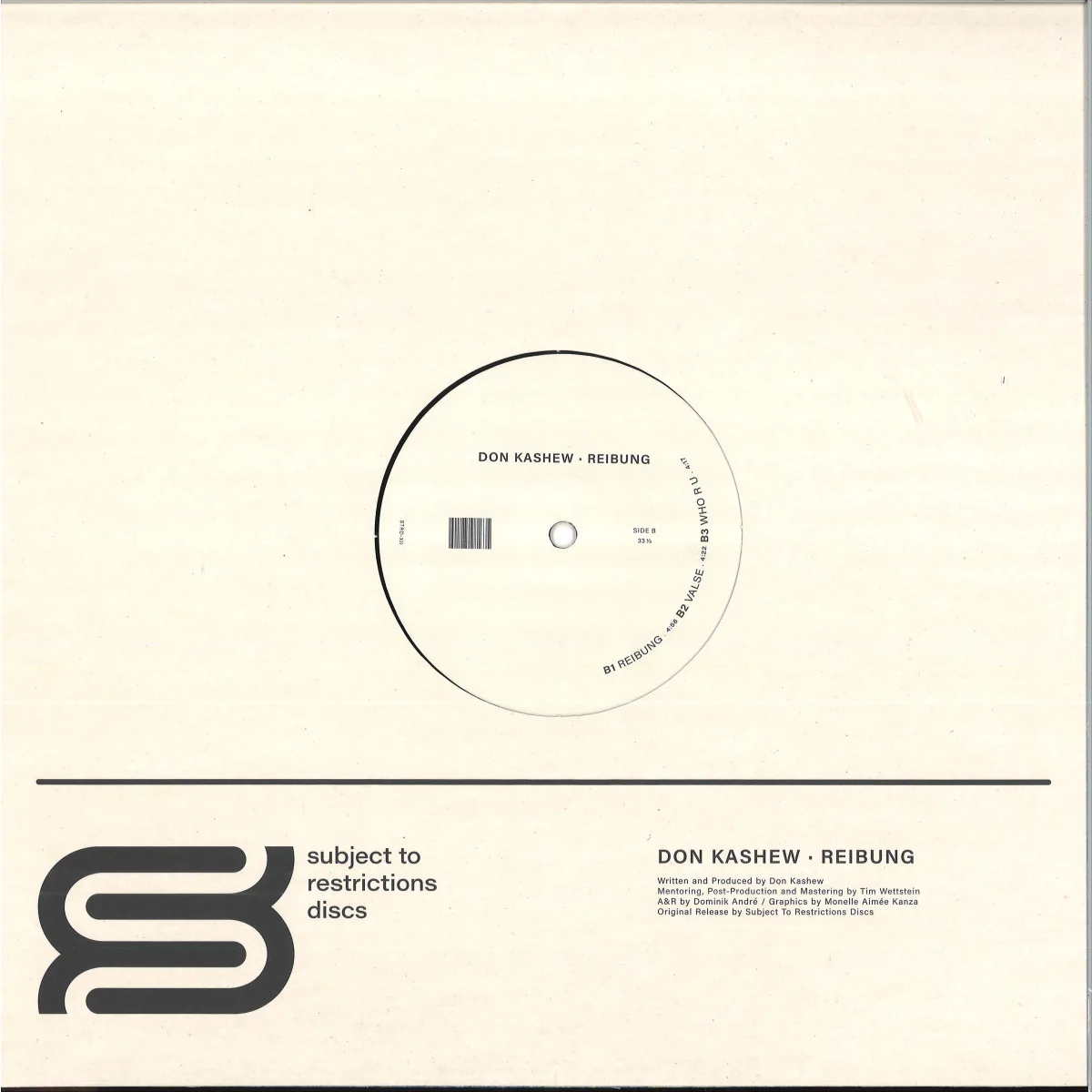 Back cover — Don Kashew — REIBUNG LP