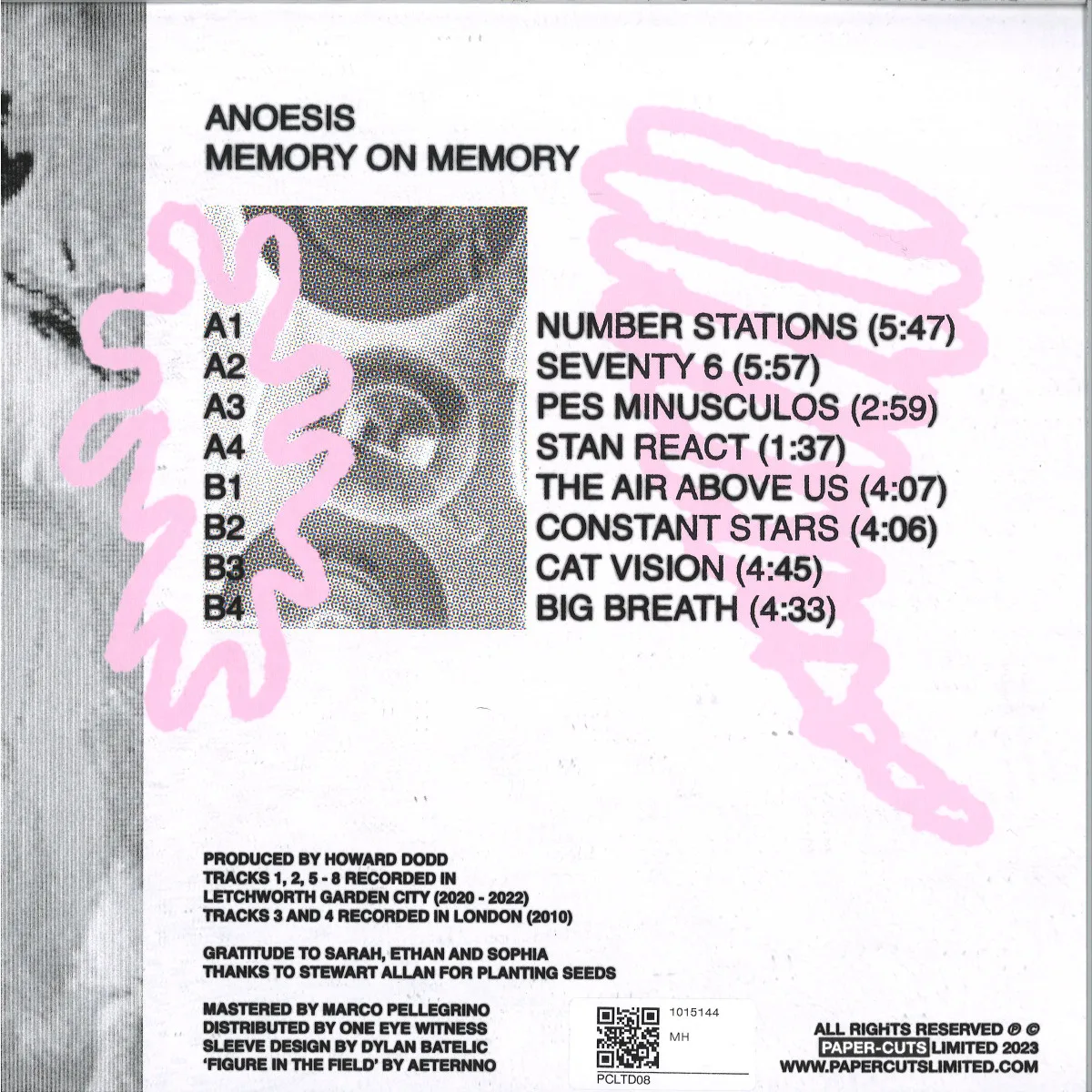 Back cover — Anoesis — Memory On Memory LP