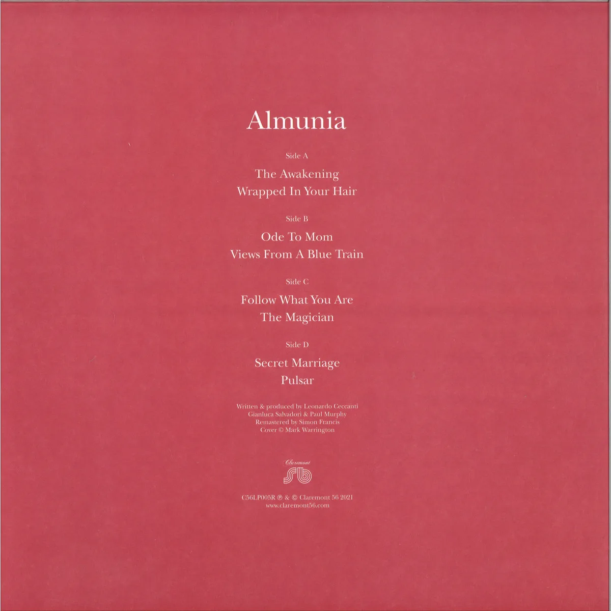 Обратная сторона обложки — Almunia — Pulsar 2x12"