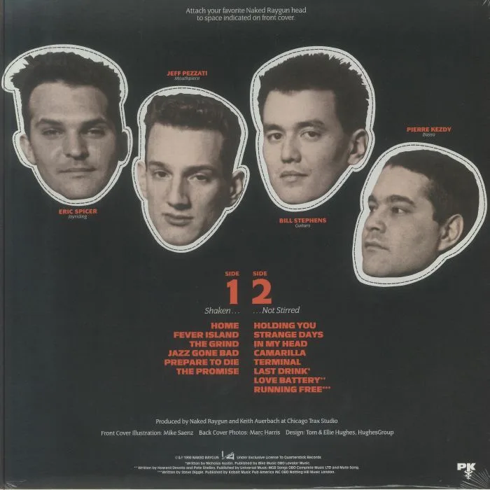 Back cover — NAKED RAYGUN — Raygun Naked Raygun (remastered)