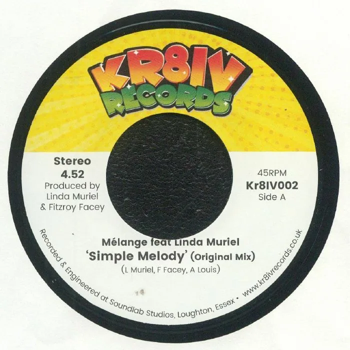 Front cover — MELANGE feat LINDA MURIEL — Simple Melody