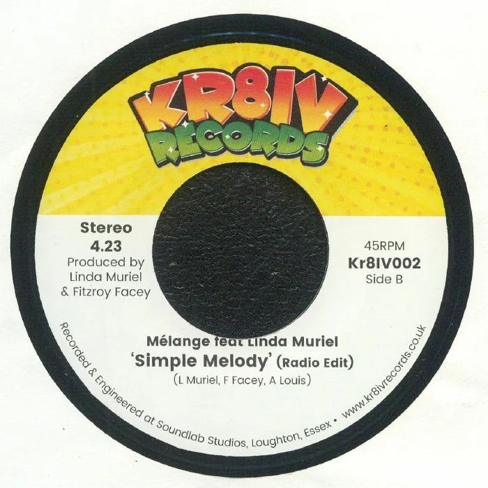 Back cover — MELANGE feat LINDA MURIEL — Simple Melody