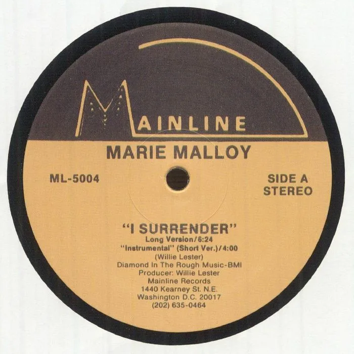 Лицевая сторона обложки — Marie MALLOY — I Surrender (reissue)