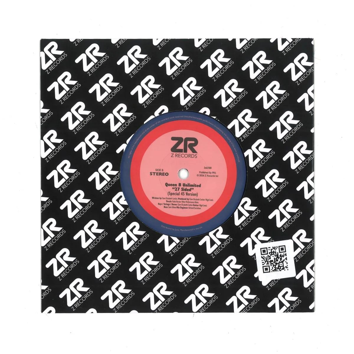 Back cover — The Sunburst Band / Queen B Unlimited — Reach For My Love (7")