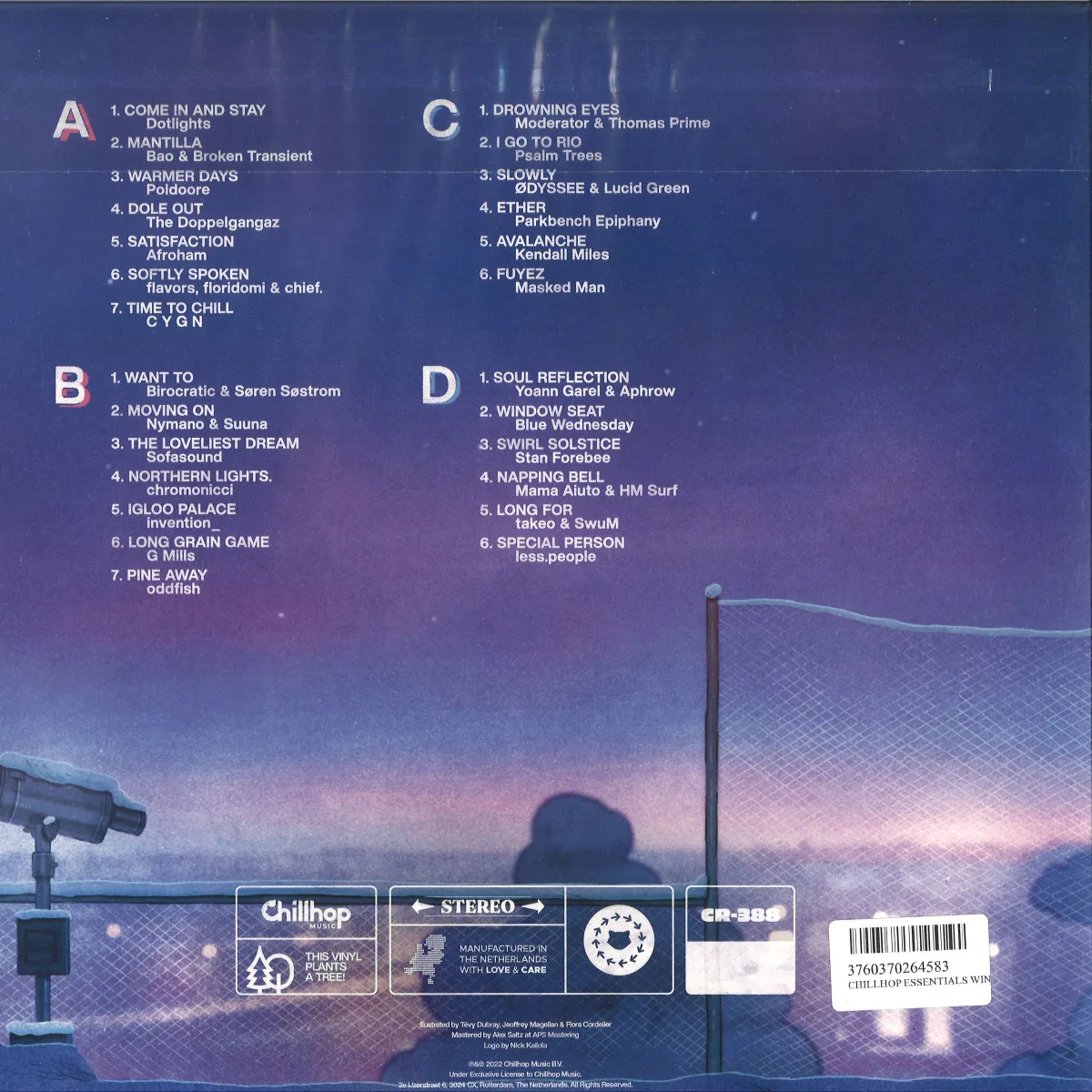 Back cover — Various — Chillhop Essentials Winter 2022 LP 2x12"