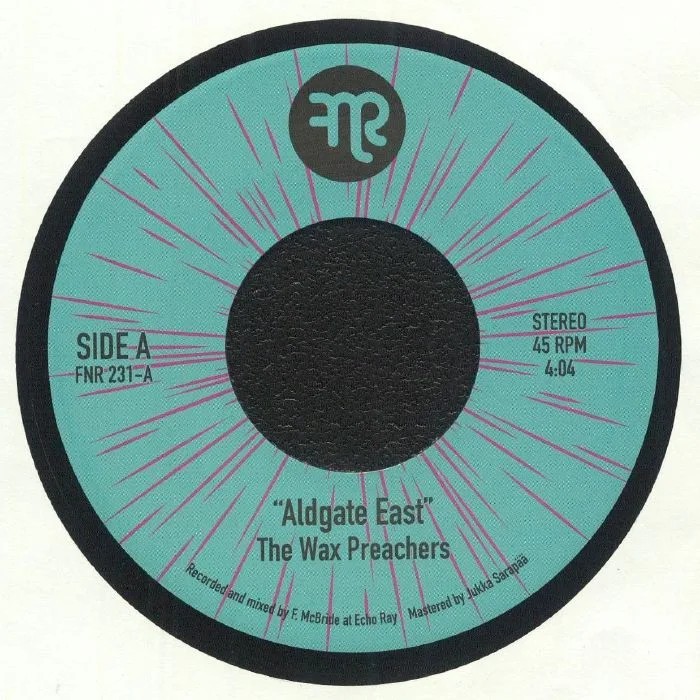 Front cover — The WAX PREACHERS — Aldgate East