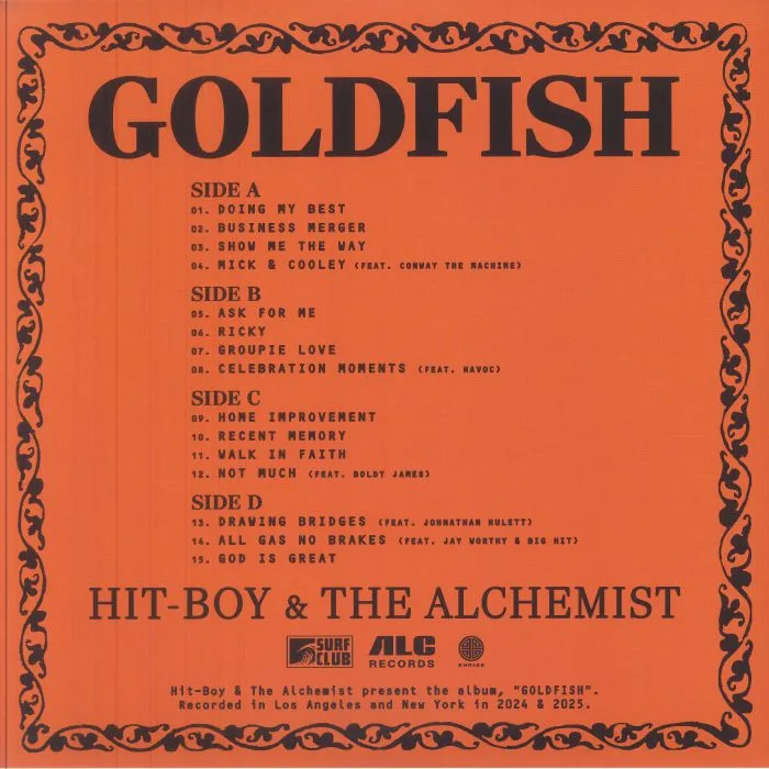 Back cover — HIT BOY / THE ALCHEMIST — Goldfish