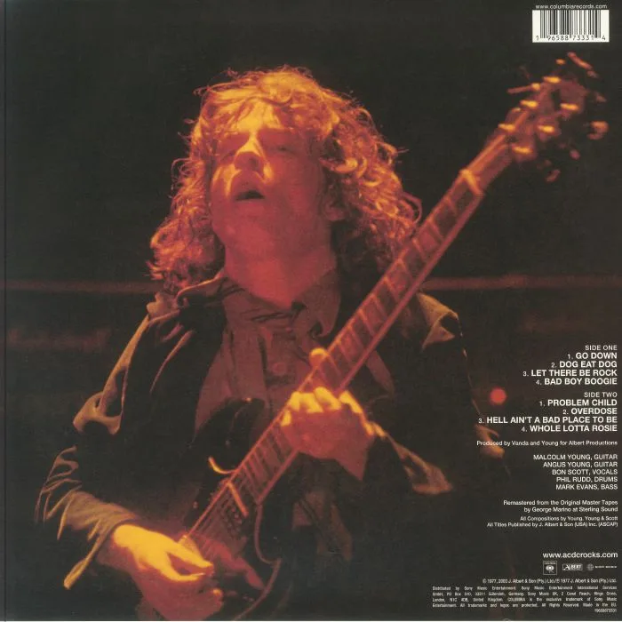 Back cover — AC / DC — Let There Be Rock (AC / DC 50th Anniversary Edition)