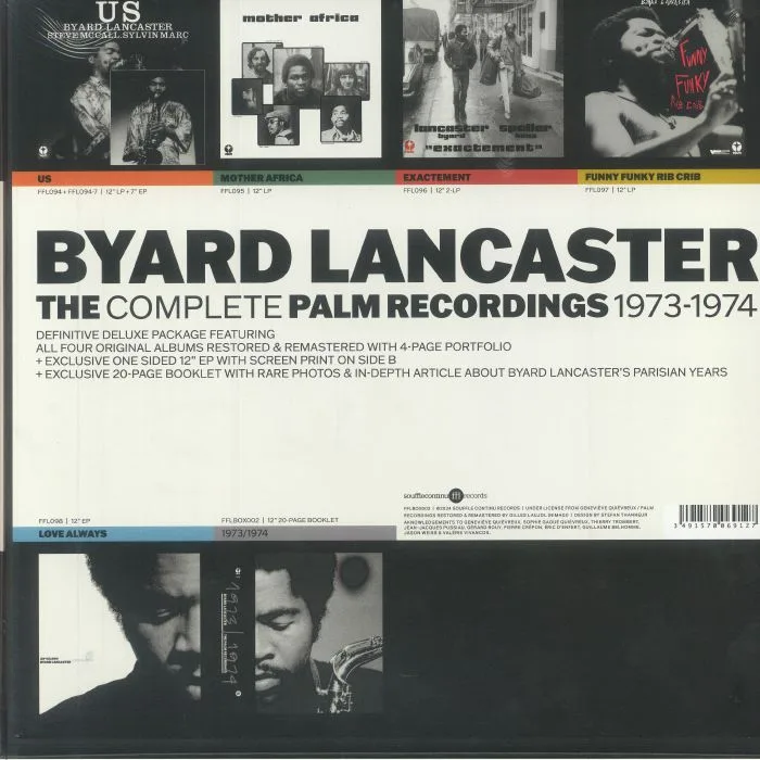 Обратная сторона обложки — Byard LANCASTER — The Complete Palm Recordings 1973-1974