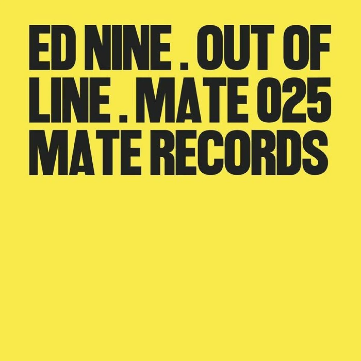 Front cover — Ed Nine — Out Of Line