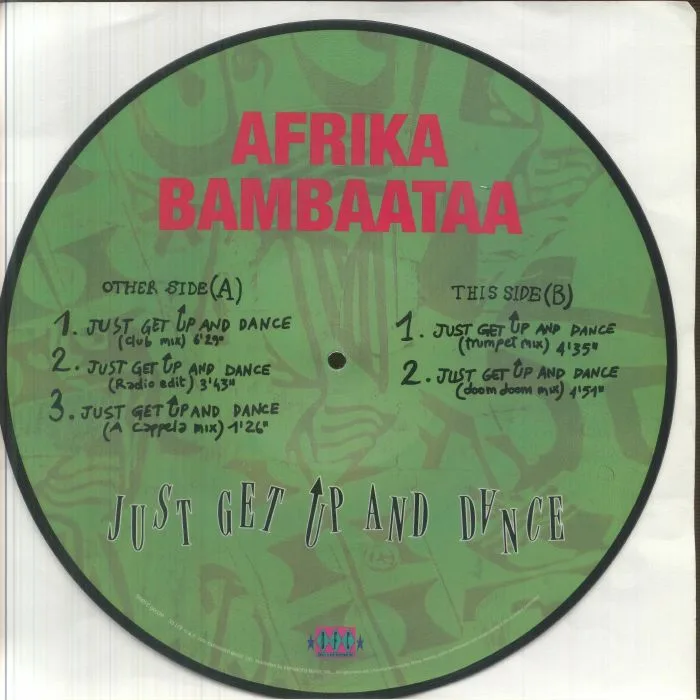 Обратная сторона обложки — AFRIKA BAMBAATAA — Just Get Up & Dance