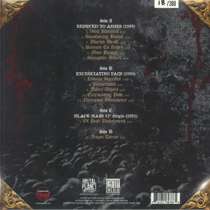 Back cover — VITAL REMAINS — Horrors Of Hell (reissue)