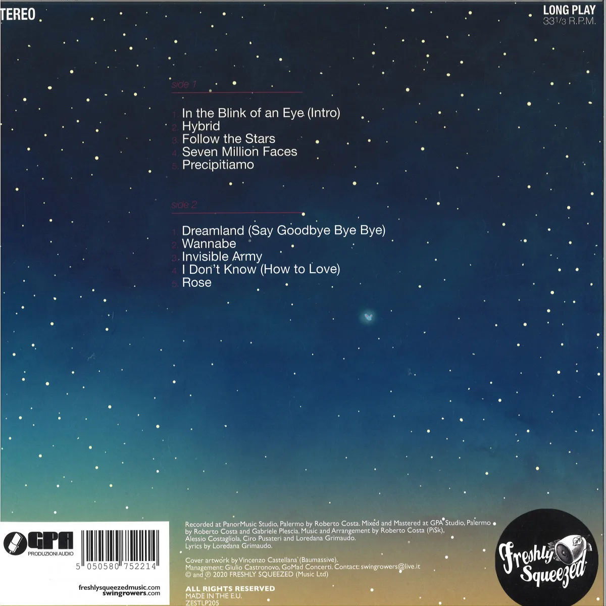 Back cover — Swingrowers — Hybrid LP