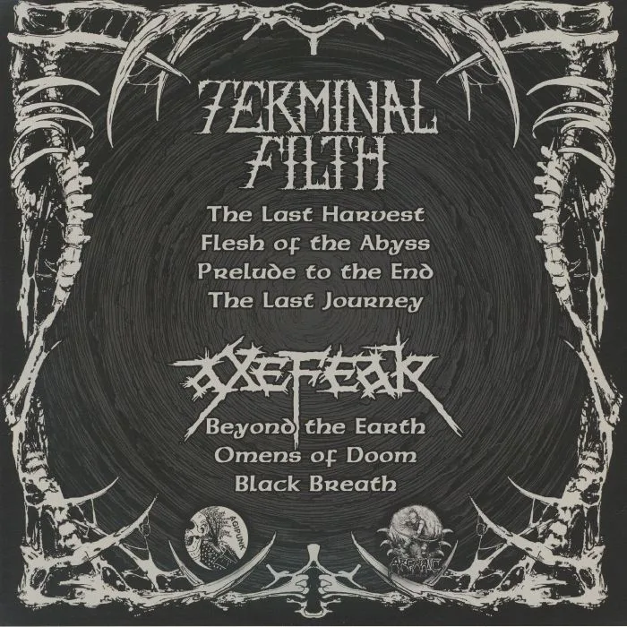 Обратная сторона обложки — TERMINAL FILTH / AXEFEAR — Split