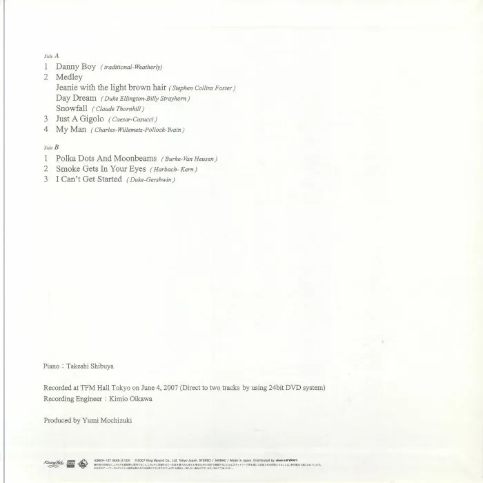 Back cover — Takeshi SHIBUYA — Famous Melodies