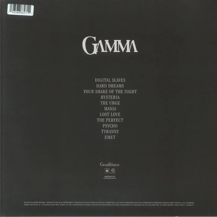 Back cover — GESAFFELSTEIN — Gamma