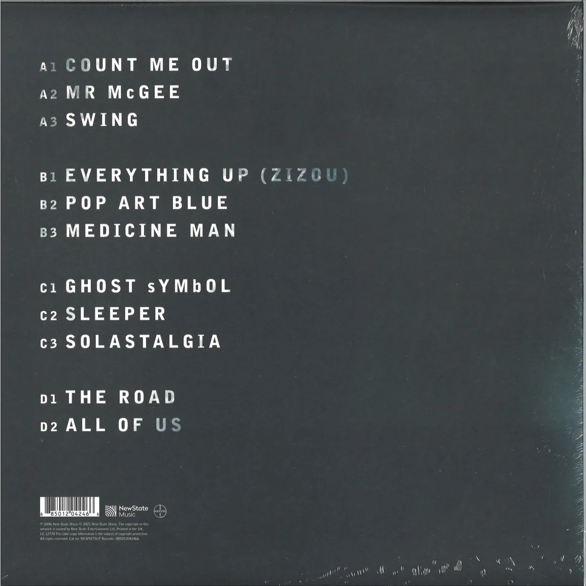 Back cover — Zero 7 — YEAH GHOST LP 2x12"