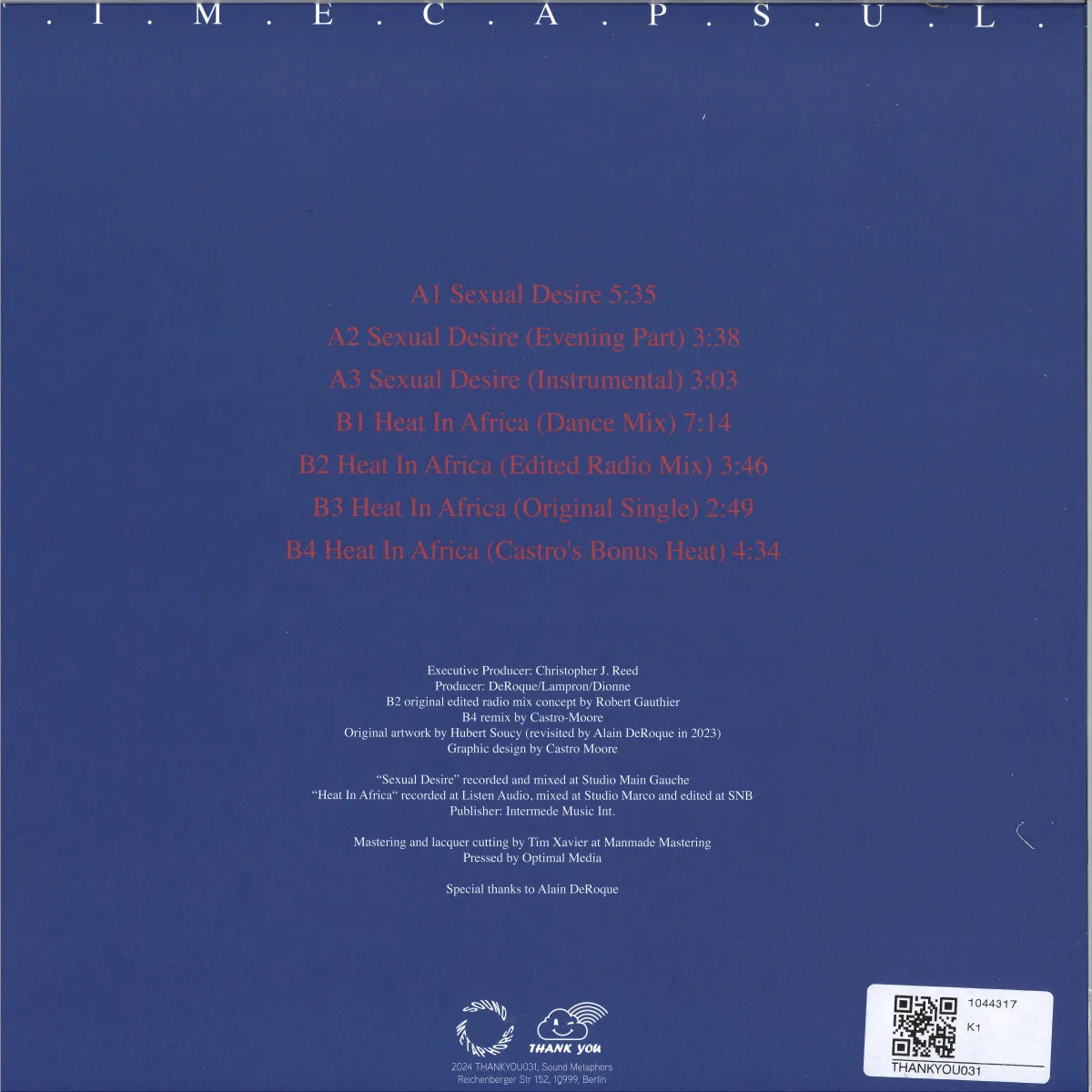 Back cover — Time Capsule — Sexual Desire / Heat In Africa