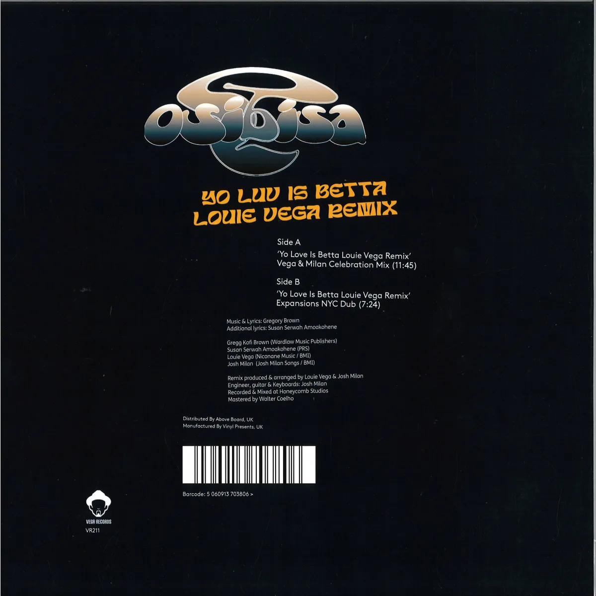 Back cover — Osibisa — Yo Love Is Betta (Louie Vega Remixes)