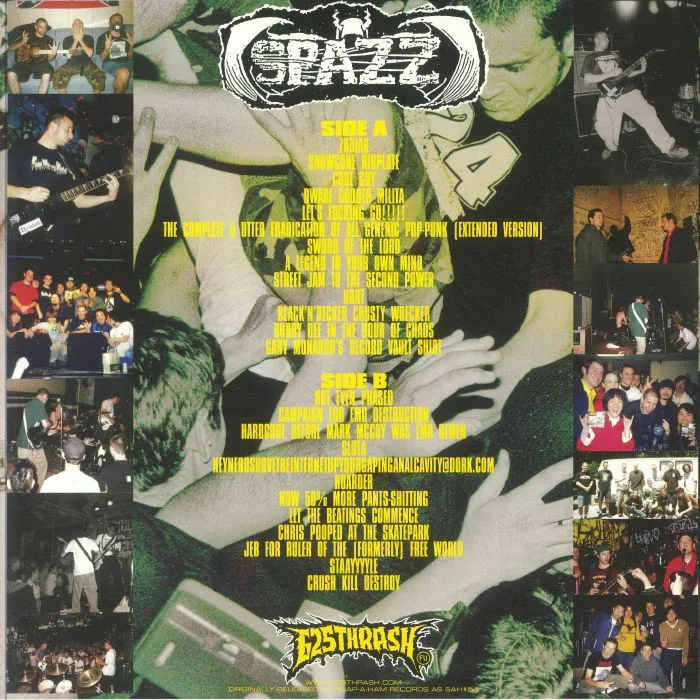 Back cover — SPAZZ — Crush Kill Destroy (B-STOCK)
