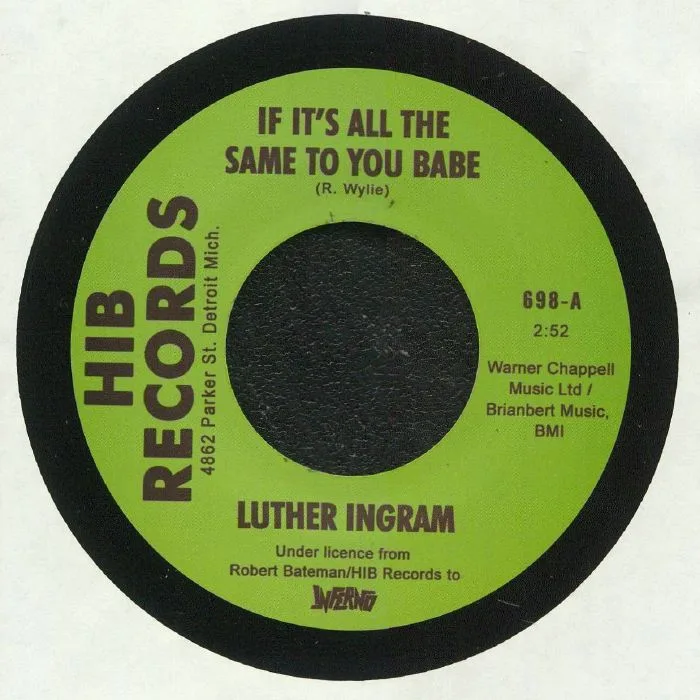 Front cover — Luther INGRAM — If It's All The Same To You