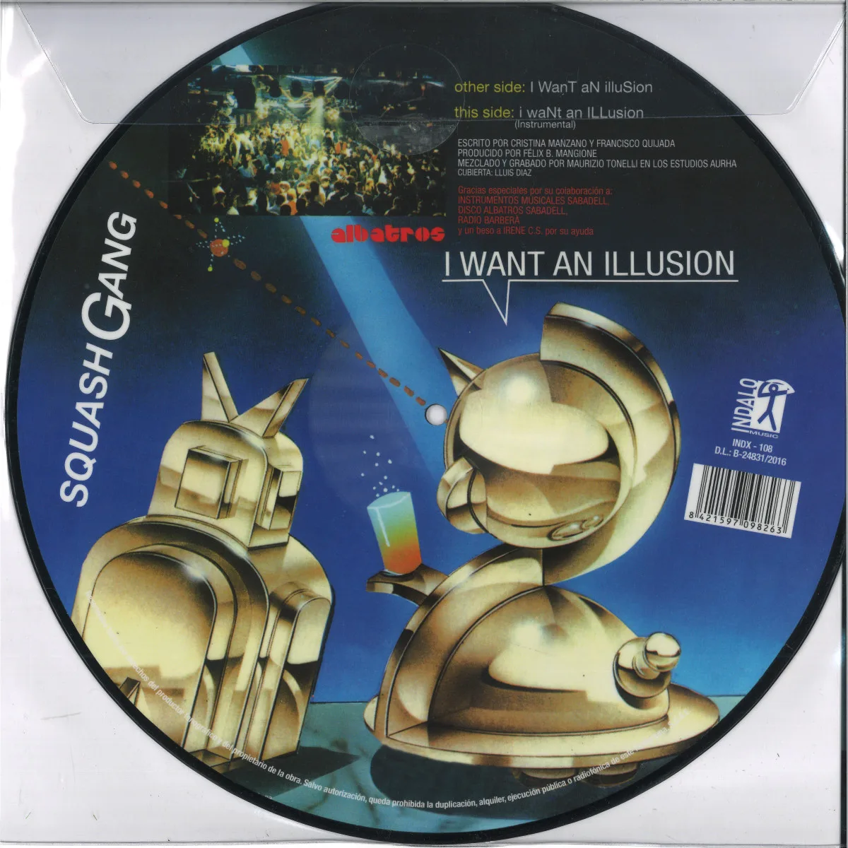 Back cover — Squash Gang — I Want An Illusion