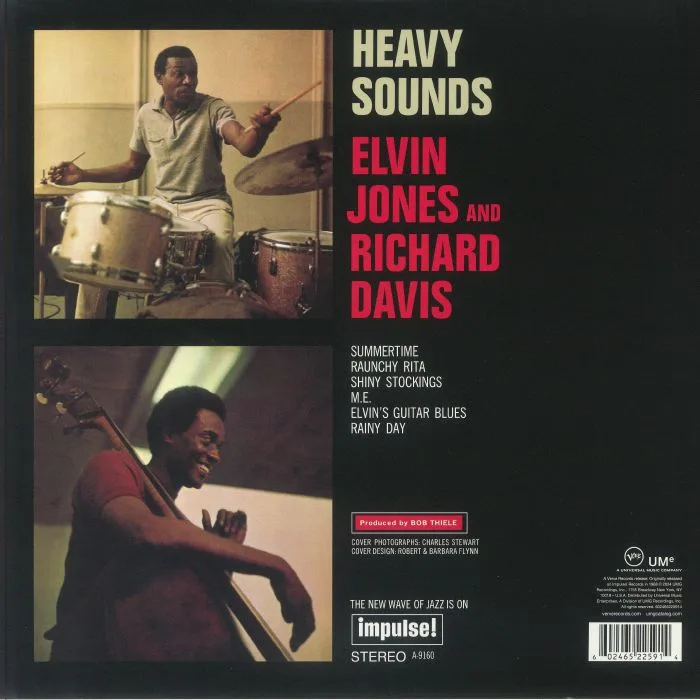 Обратная сторона обложки — Elvin JONES / RICHARD DAVIS — Heavy Sounds (Verve By Request)