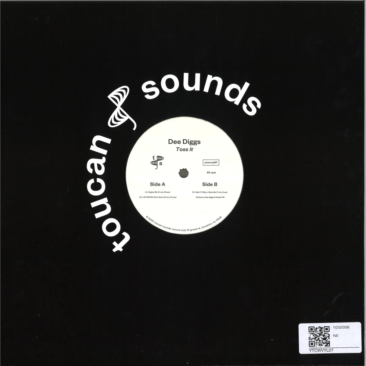 Back cover — Dee Digs — Toss It w/ Ladymonix Remix