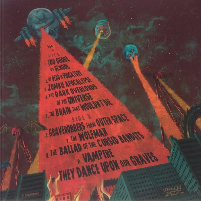 Back cover — The GHOULSTARS — The Dark Overlords Of The Universe