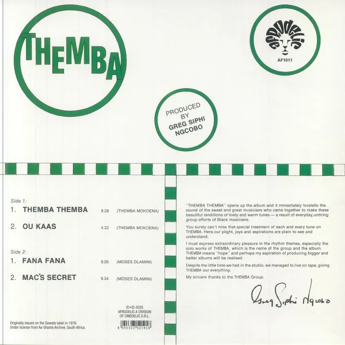 Back cover — THEMBA — Themba (reissue)