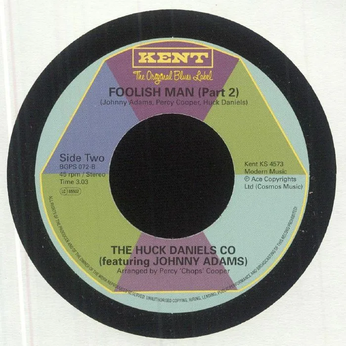 Back cover — The HUCK DANIELS CO feat JOHNNY ADAMS — Foolish Man (reissue)