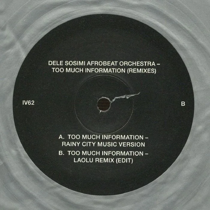 Обратная сторона обложки — DELE SOSIMI AFROBEAT ORCHESTRA — Too Much Information (remixes)