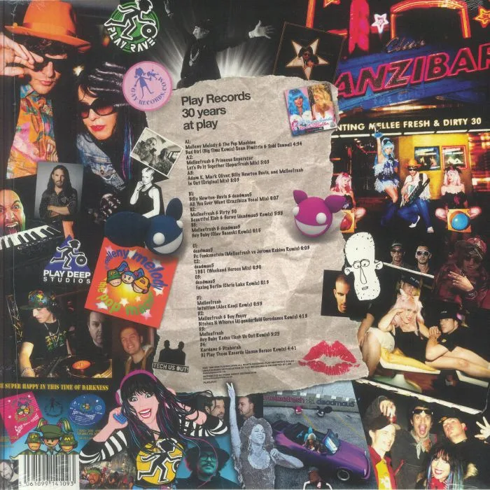 Обратная сторона обложки — DEADMAU5 / MELLEFRESH / VARIOUS — Play Records: 30 Years At Play (Record Store Day RSD 2026)