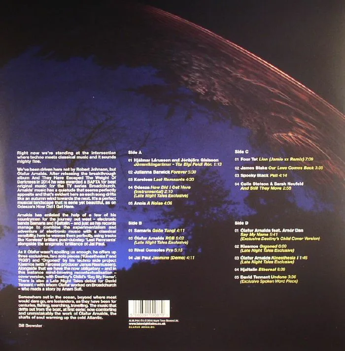 Back cover — Olafur ARNALDS / VARIOUS — Late Night Tales