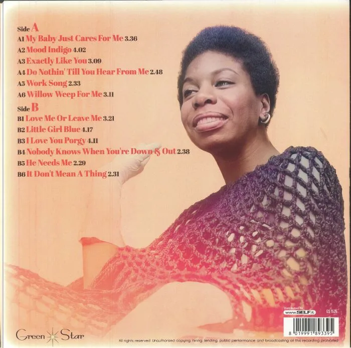 Обратная сторона обложки — Nina SIMONE — Diva (remastered)