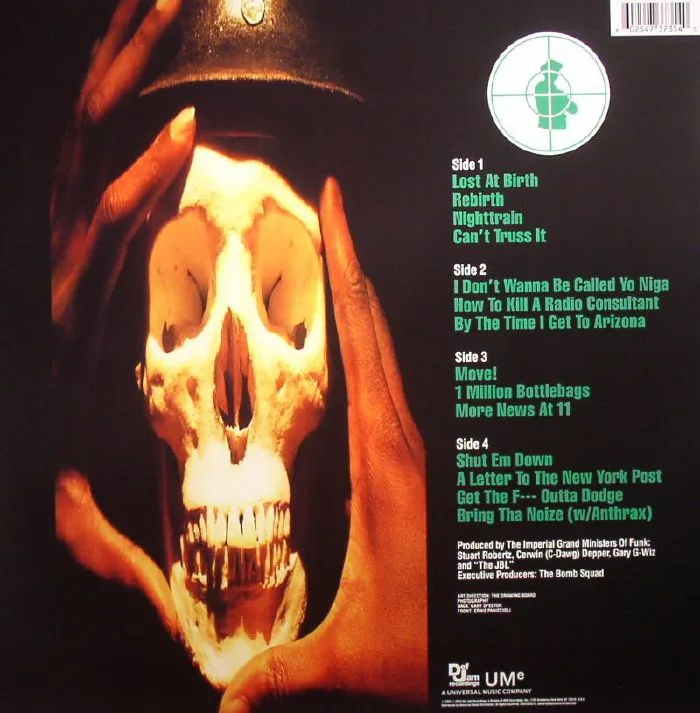 Back cover — PUBLIC ENEMY — Apocalypse 91: The Enemy Strikes Black