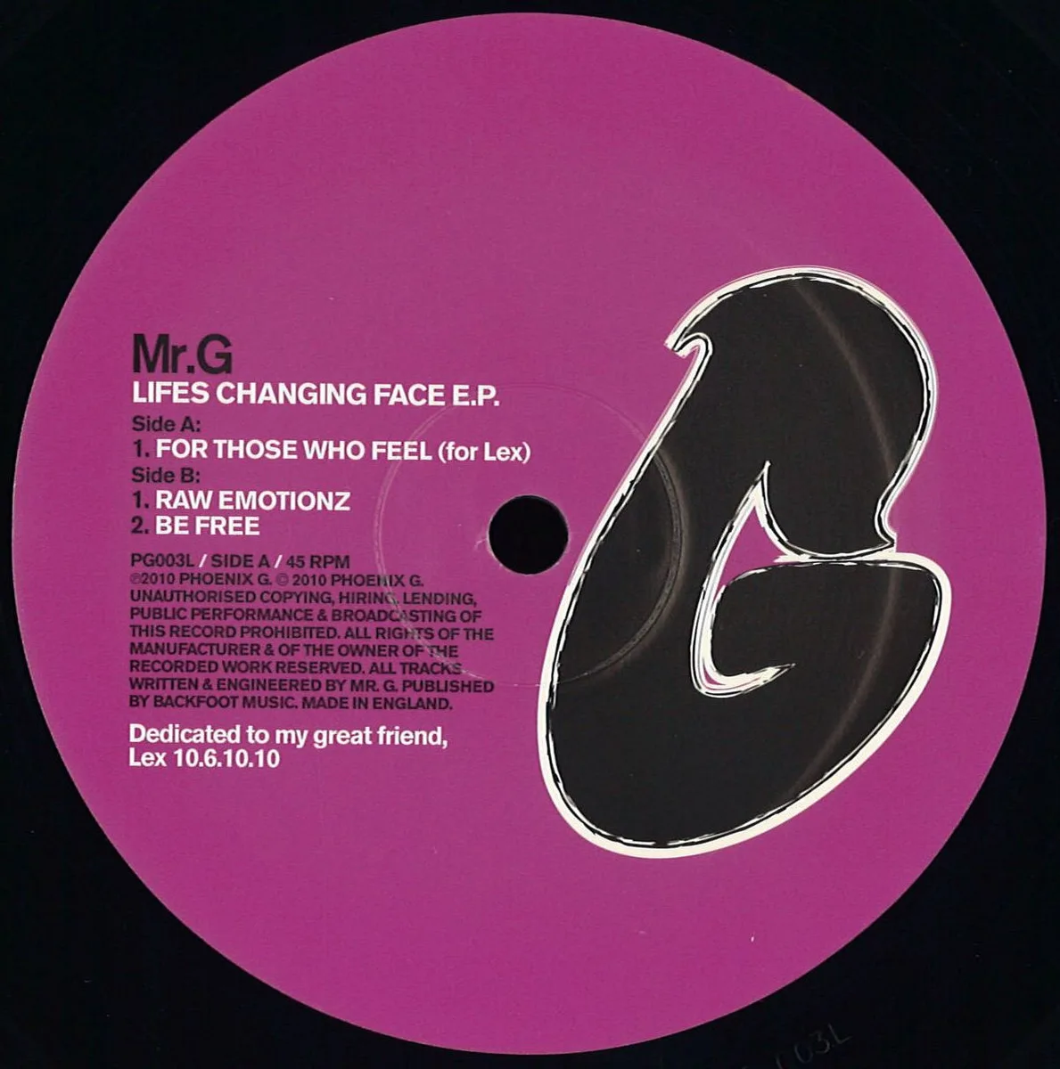 Mr.g — Lifes Changing Face E.p.