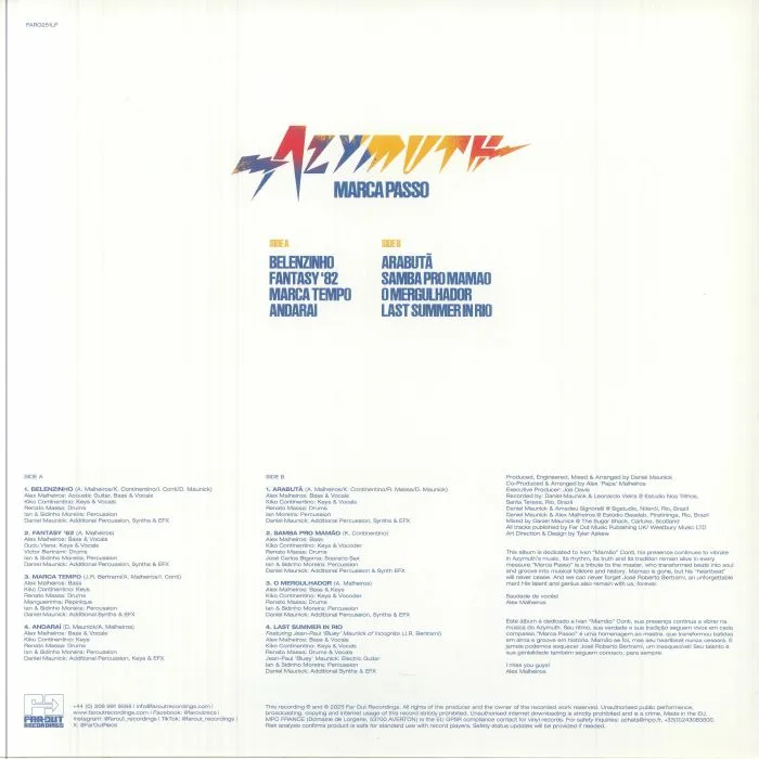 Back cover — AZYMUTH — Marca Passo
