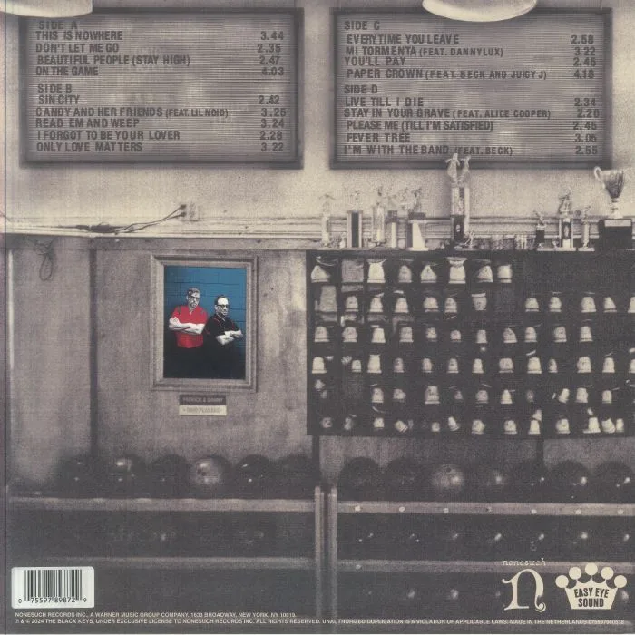Back cover — The BLACK KEYS — Ohio Players
