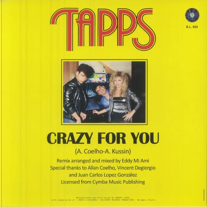 Back cover — TAPPS — Crazy For You