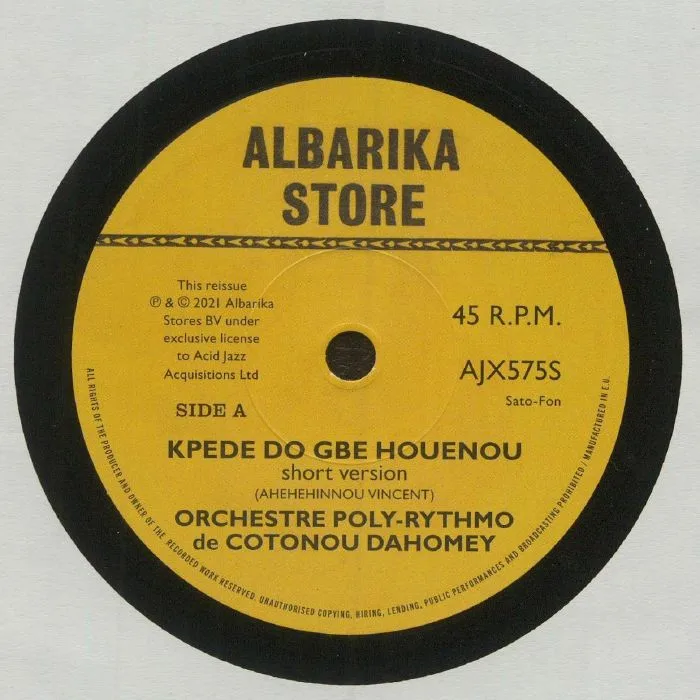 ORCHESTRE POLY RYTHMO DE COTONOU DAHOMEY — Kpede Do Gbe Houenou