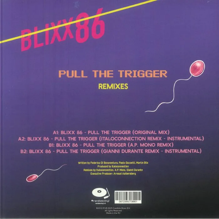 Back cover — BLIXX86 — Pull The Trigger (remixes)