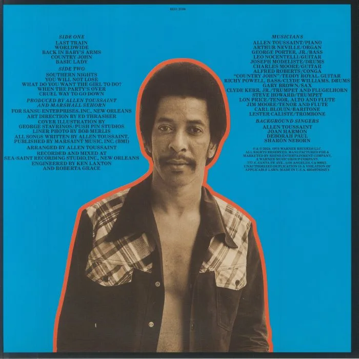 Обратная сторона обложки — Allen TOUSSAINT — Southern Nights (reissue)