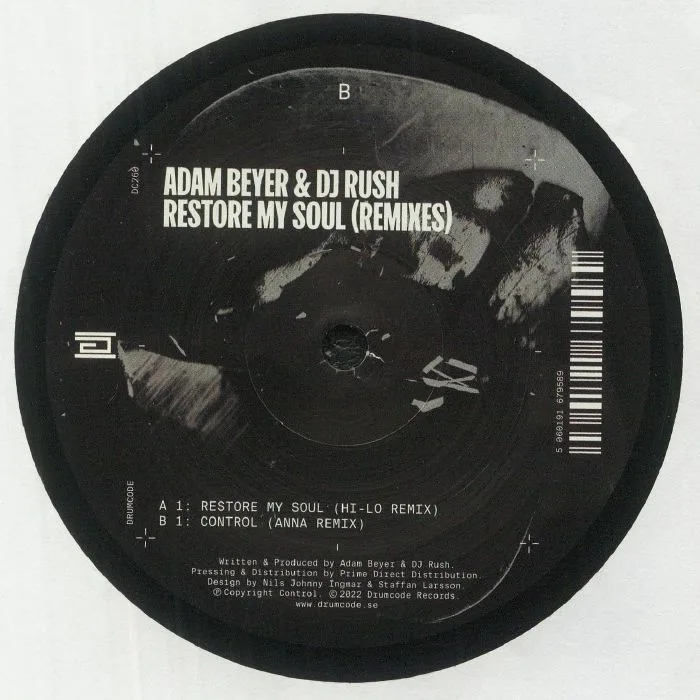 Back cover — Adam BEYER / DJ RUSH — Restore My Soul (remixes)